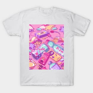 The Japanese retro snacks and drinks in pastel colors T-Shirt